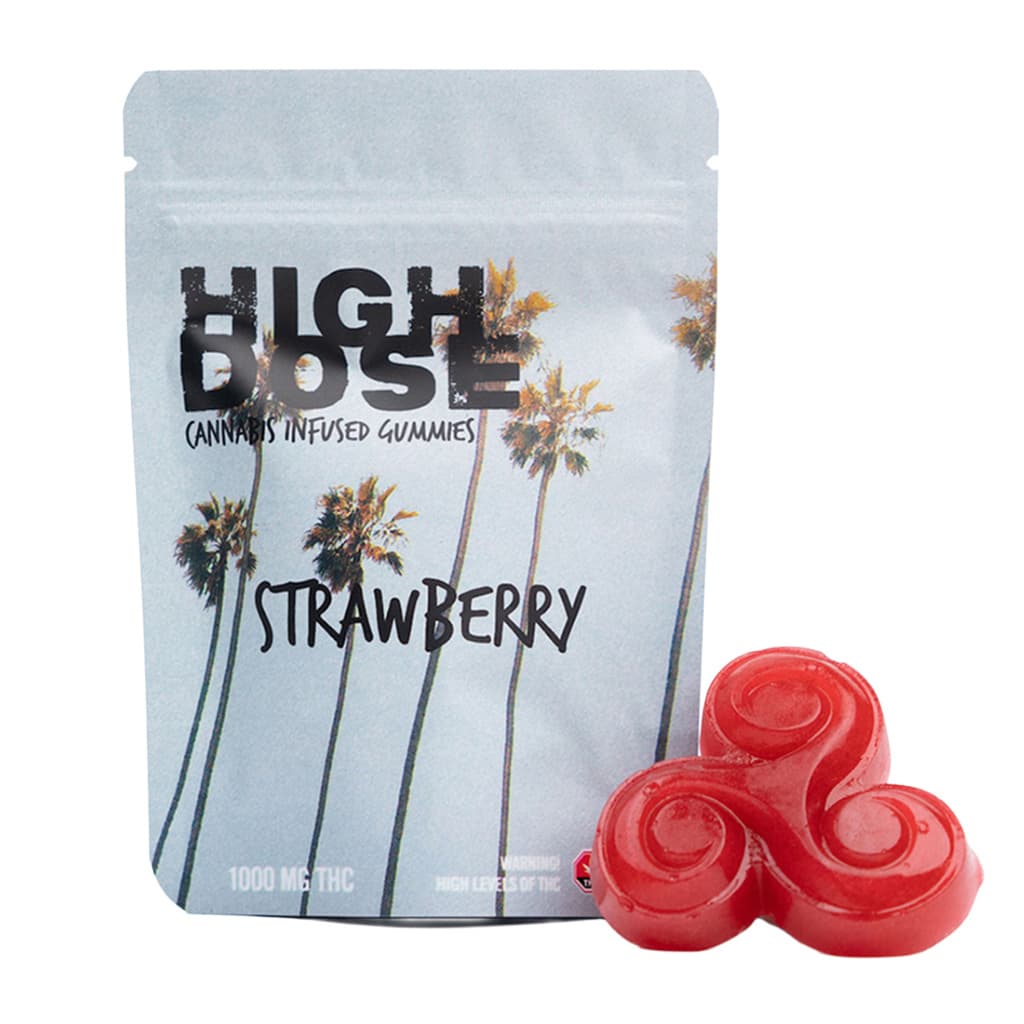 High Dose – Strawberry Gummies (1000MG THC)