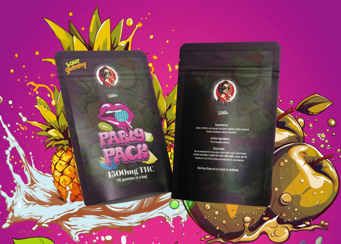 Mama Anne’s Edibles – Party Pack Gummy – THC (1500MG THC)