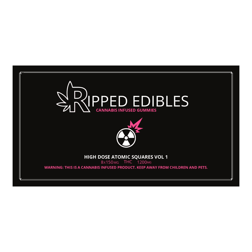 Ripped Edibles Atomic Squares Vol 1 (1200MG THC)