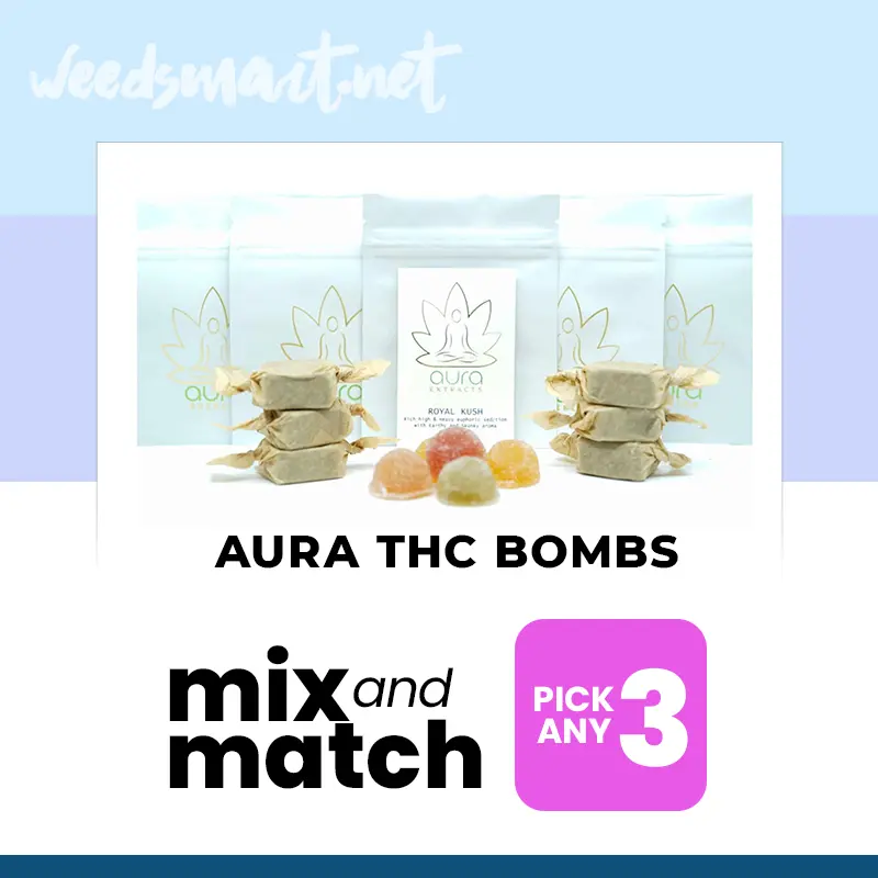 3 Pack Mix & Match: Aura Edibles Bombs – Save 15%