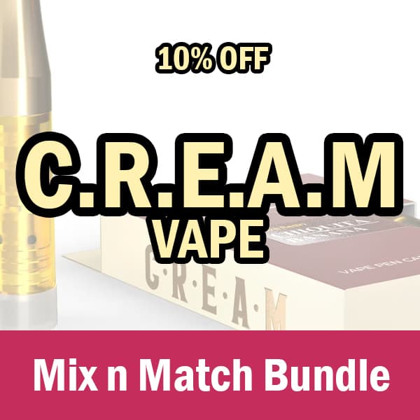 C.R.E.A.M Live Resin Cartridge Mix and Match Bundle – 510 Thread Carts (10% OFF)