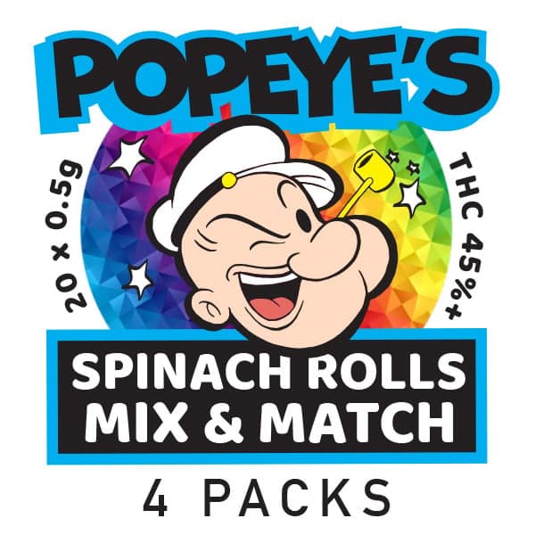 POPEYES INFUSED SPINACH ROLLS – MIX AND MATCH – 4 PACK (20)