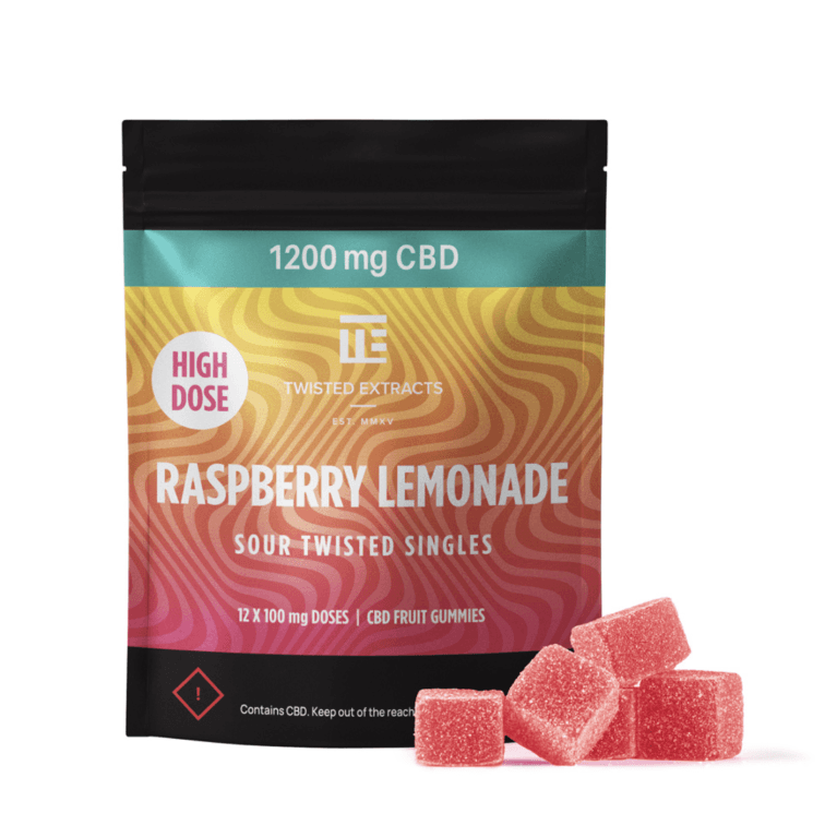 Raspberry Lemonade High Dose Twisted Singles (1200MG CBD)