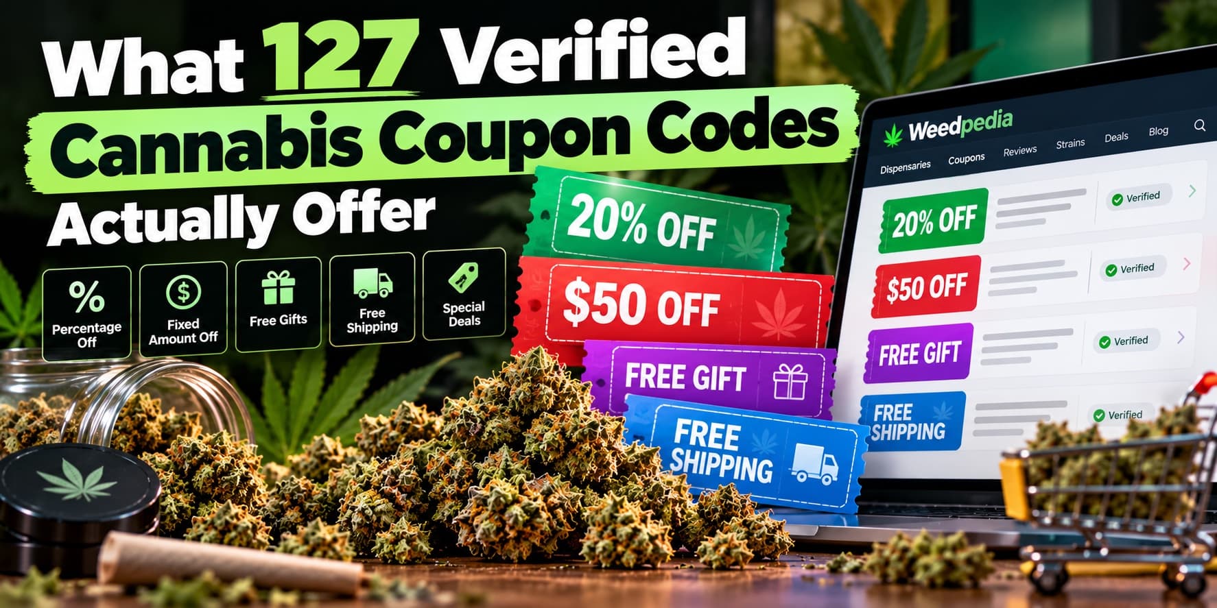 What 127 Verified Cannabis Coupon Codes Actually Offer