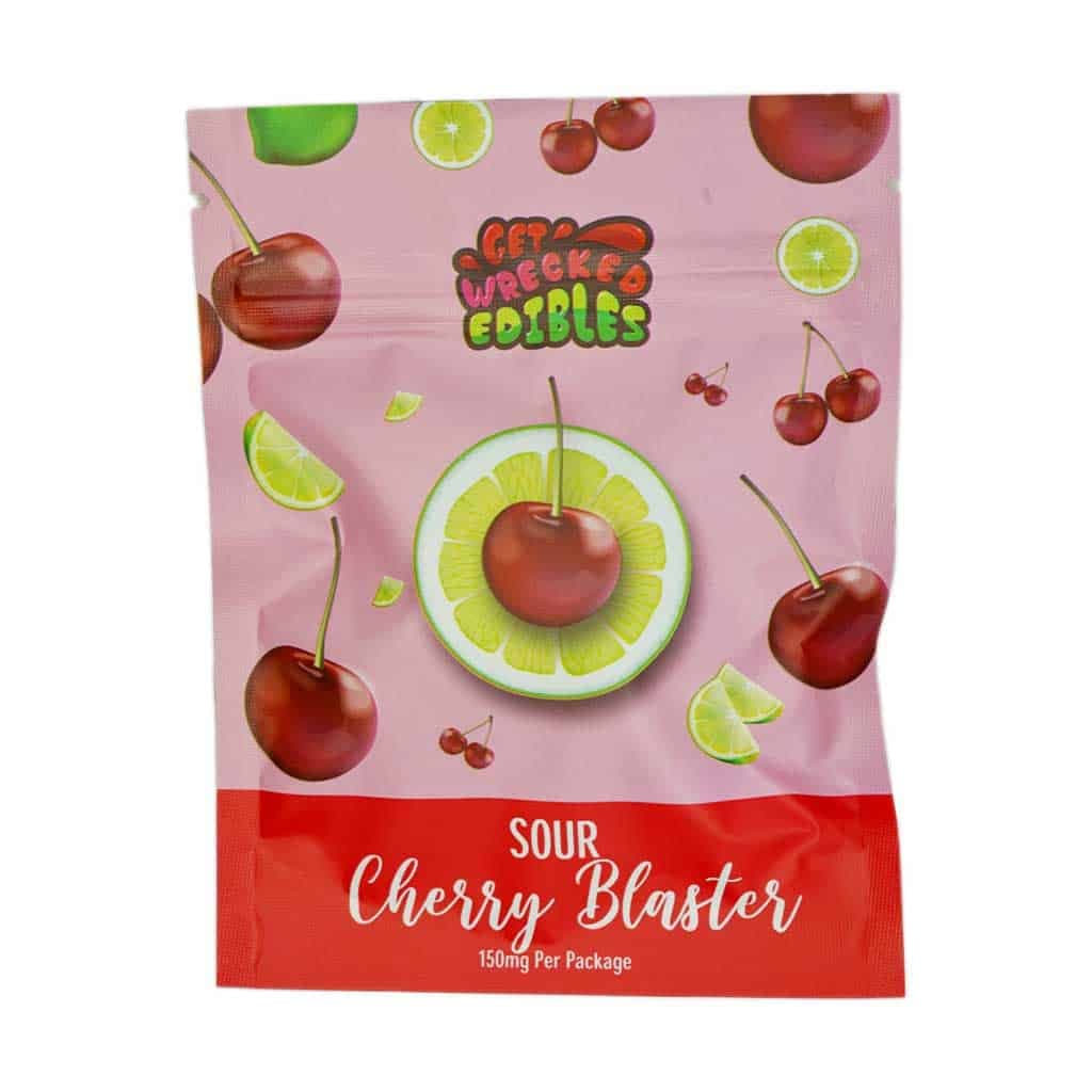 Get Wrecked Edibles – Sour Cherry Blaster 300MG THC