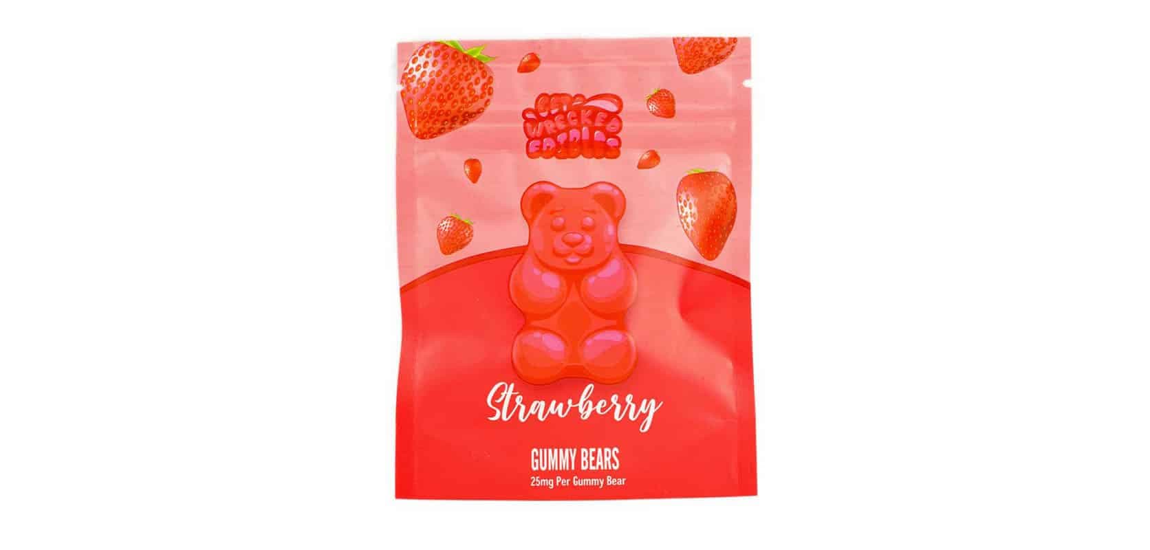 Get Wrecked Edibles – Strawberry Gummy Bears 300MG THC