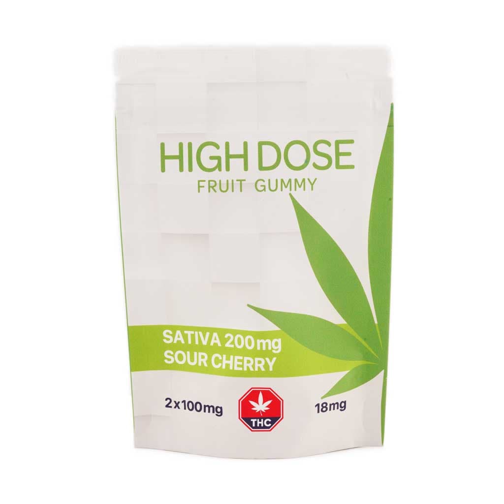 High Dose Fruit Gummy – Sour Cherry 200MG THC (SATIVA)