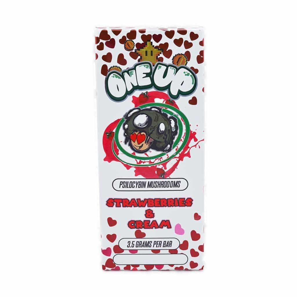 One Up – Psilocybin Mushrooms – Strawberry and Cream 3.5G