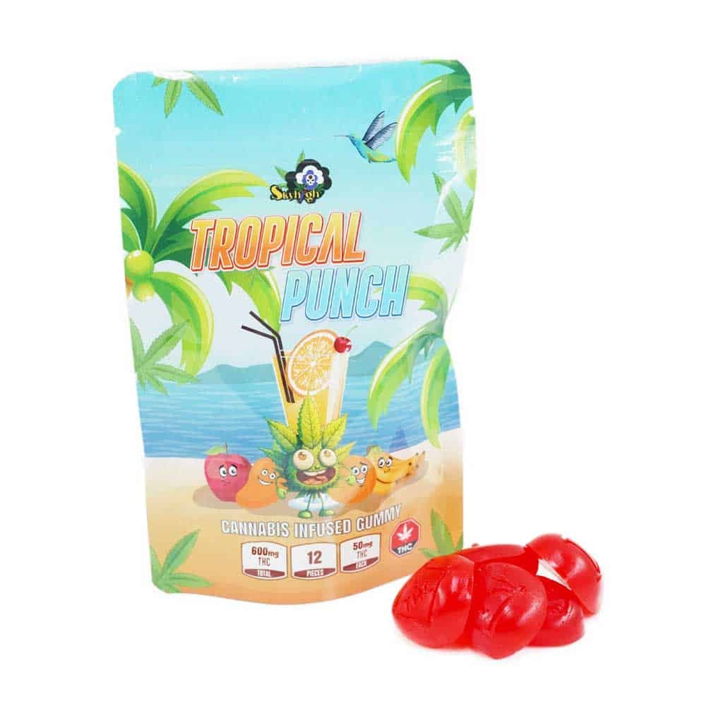 Sky High Edibles – Tropical Punch Gummy 600MG THC