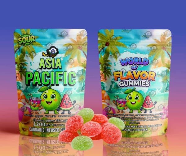 Sky High Edibles – World of Flavor Gummies – Asia Pacific (1200mg THC)