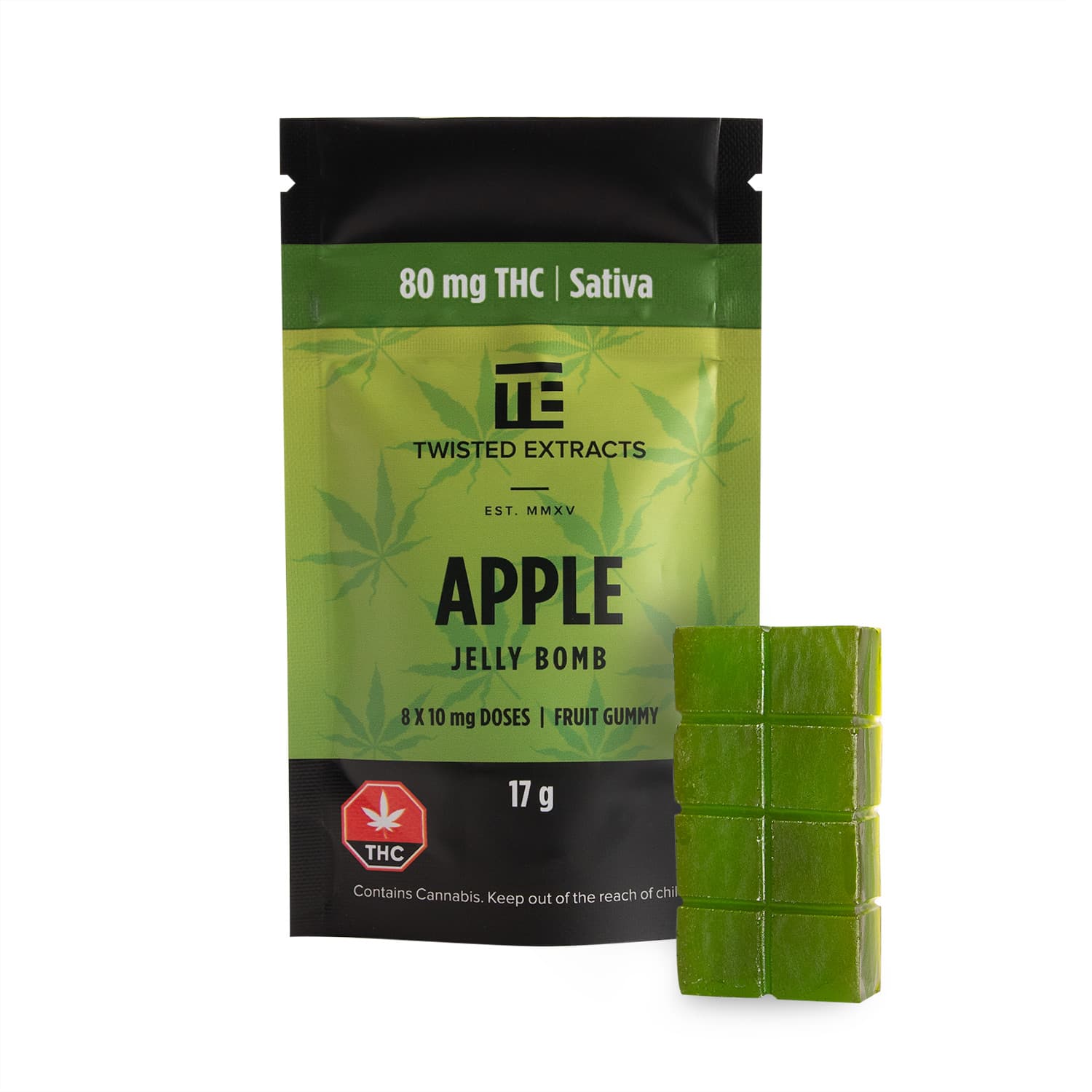 Twisted Extracts – Apple Jelly Bombs : 80MG THC