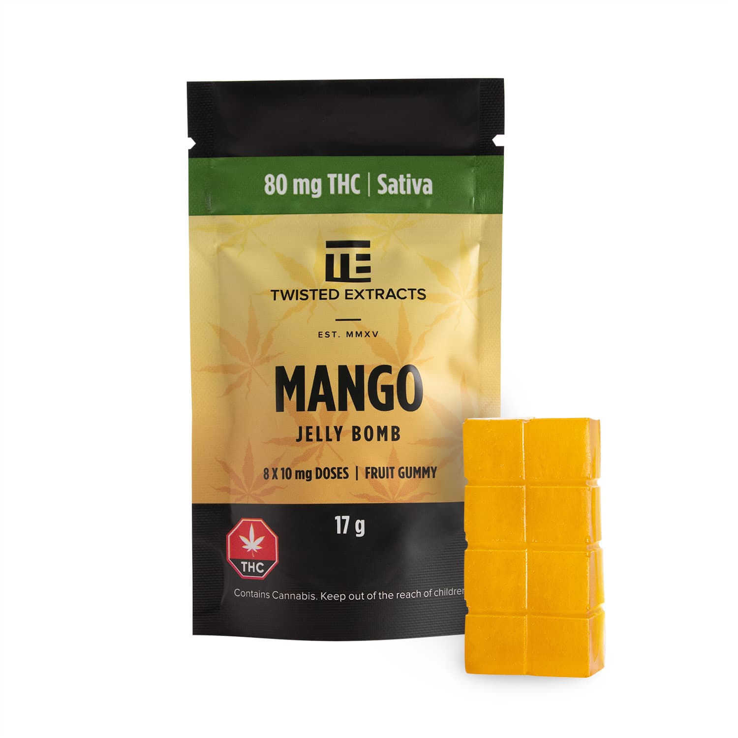 Twisted Extracts – Mango Jelly Bombs : 80MG THC