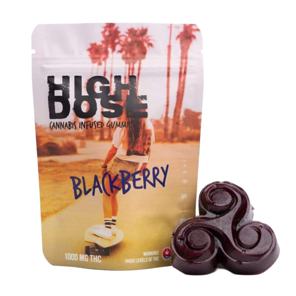 High Dose – Blackberry Gummies (1000MG THC)