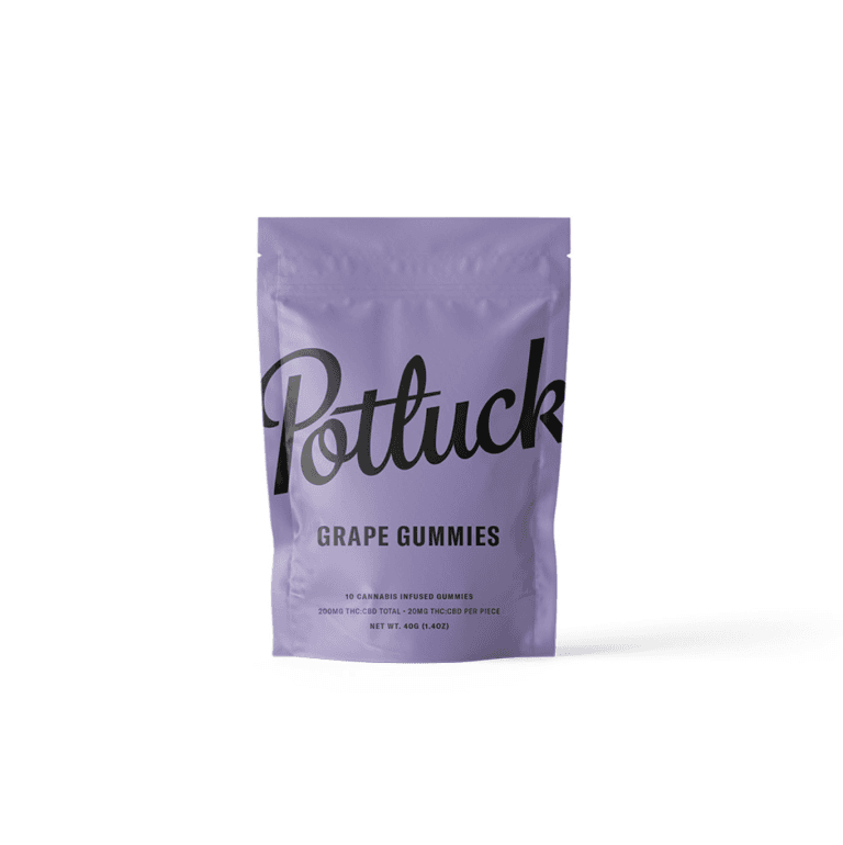 Potluck – Grape 1-1 Gummies (200MG THC)