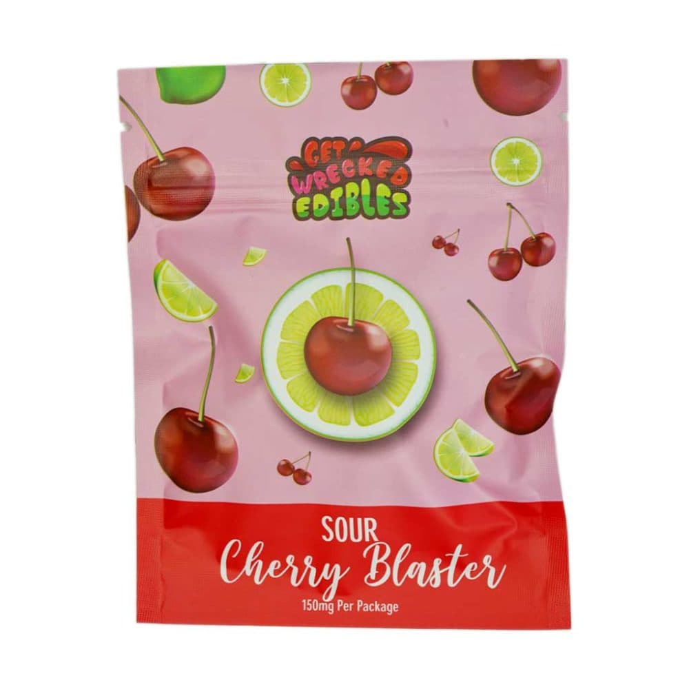 Get Wrecked Edibles – Sour Cherry Blaster 300MG THC