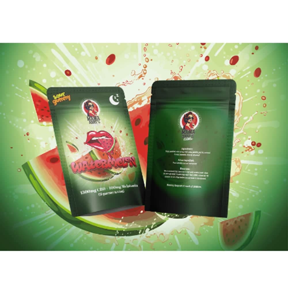 Mama Anne’s Edibles – Watermelon Gummy – + Melatonin (Sleep Gummy) (1500MG CBD)
