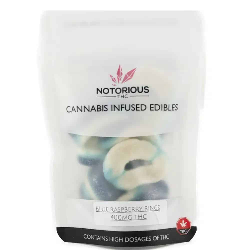 Notorious – THC Blue Raspberry Rings – 50MG (400MG)