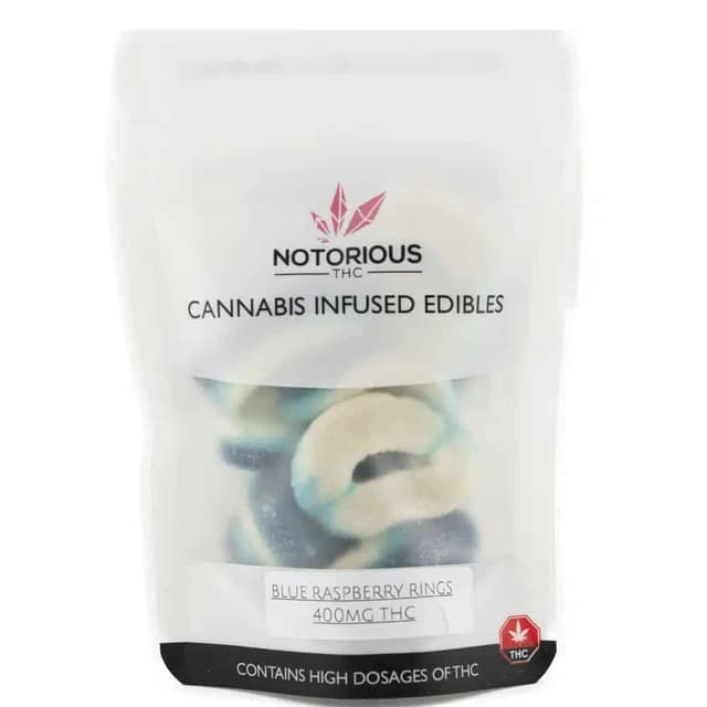 Notorious – THC Blue Raspberry Rings – 50MG (400MG) - Cannabis Product