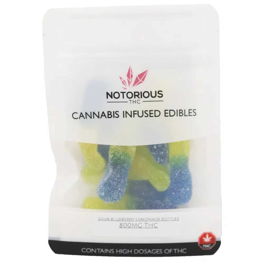 Notorious – THC Blueberry Lemonade Bottles – 100MG (800MG)