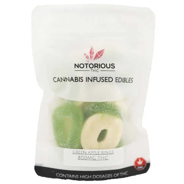 Notorious – THC Green Apple Rings – 100MG (800MG) - Cannabis Product