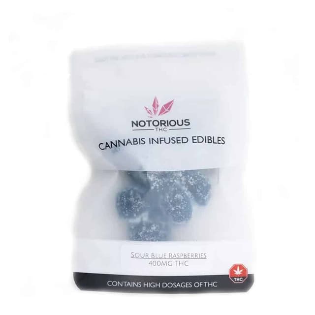 Notorious – THC Sour Blue Raspberries – 50MG (400MG) - Cannabis Product