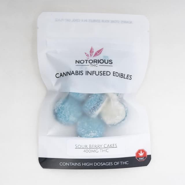 Notorious – THC Sour Blue Raspberry Cakes – 50MG (400MG) - Cannabis Product