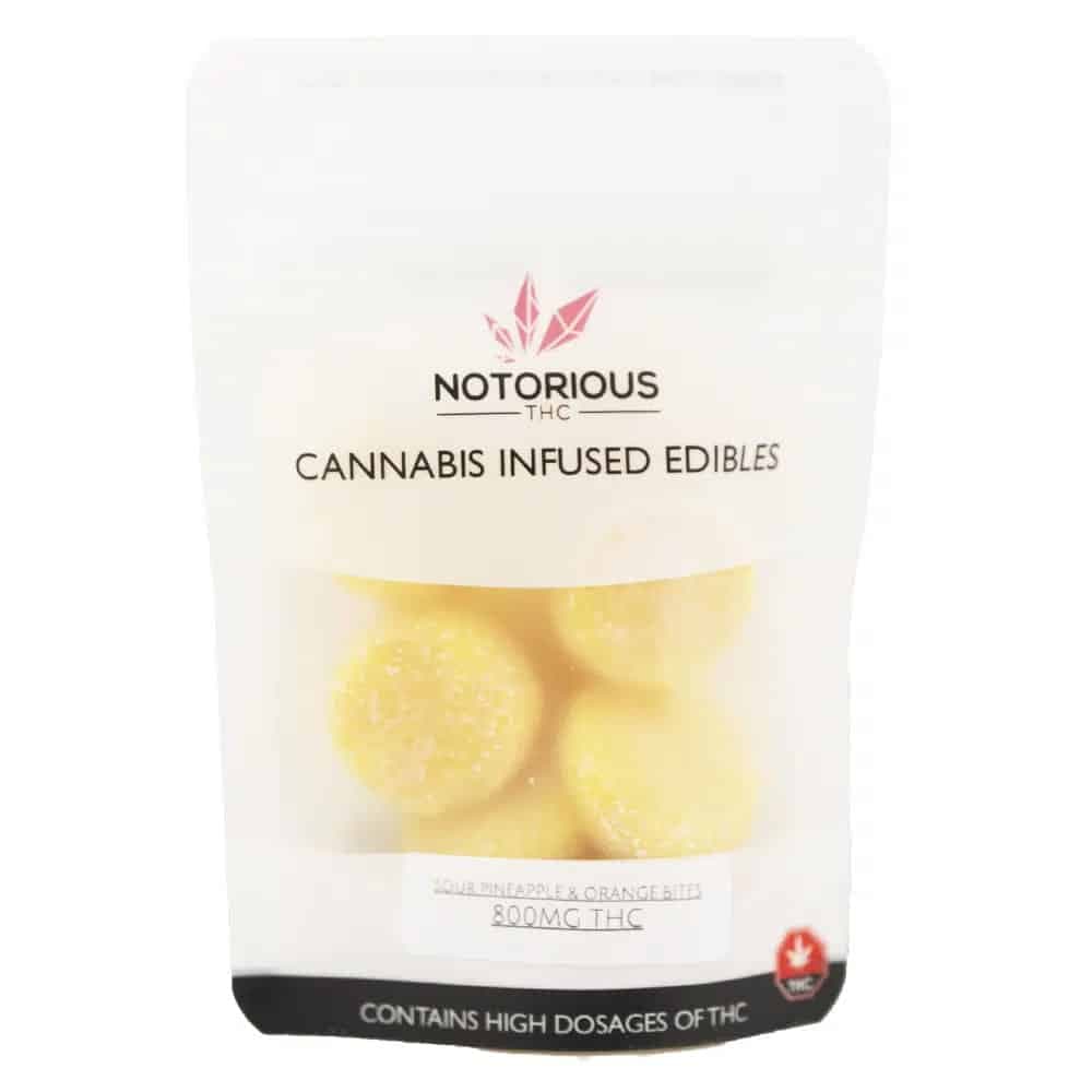 Notorious – THC Sour Pineapple & Orange Bites – 100MG (800MG)