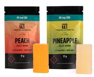 Twisted Extracts Strawberry CBD Jelly Bomb (80MG CBD)
