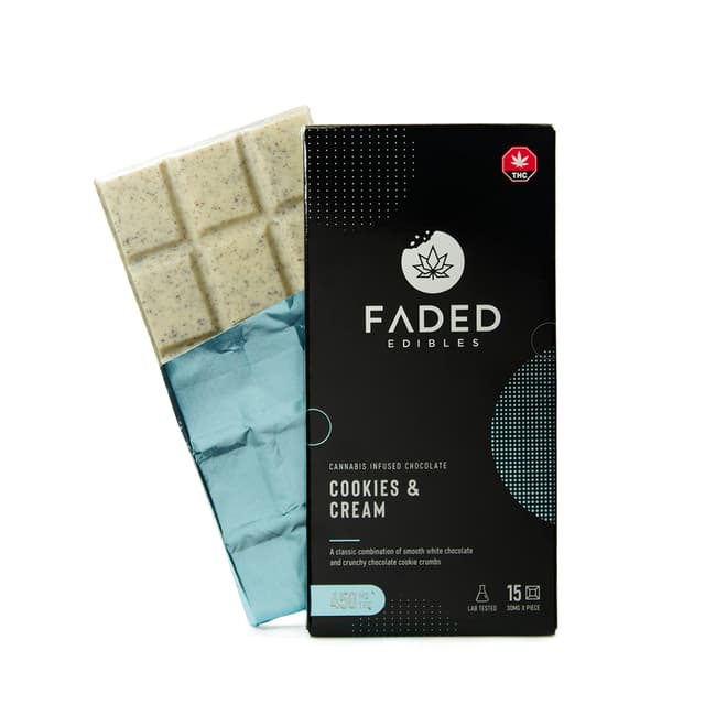 Faded Cannabis Co. Cookies & Cream Bar - Cannabis Product