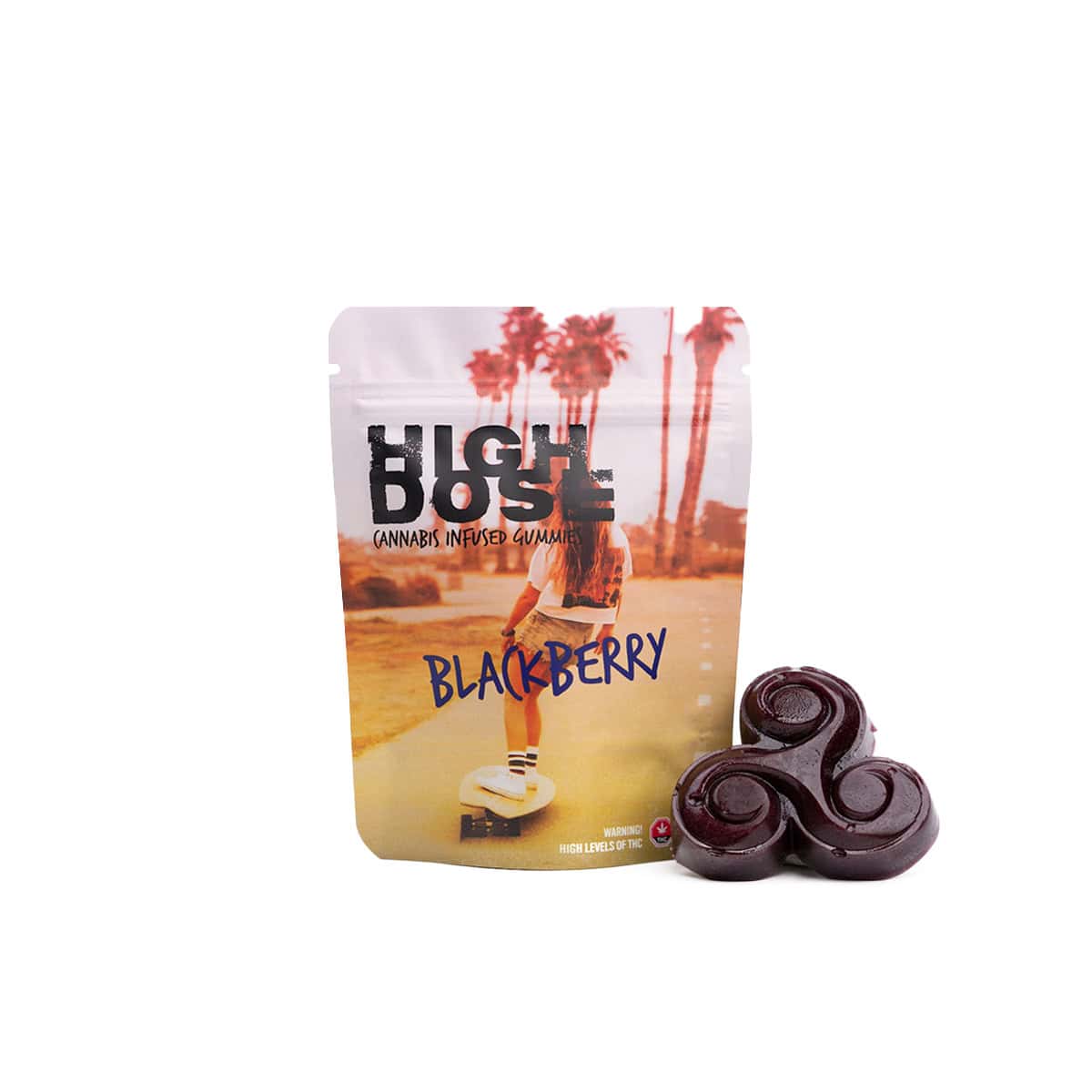 High Dose – Blackberry Gummies (1000MG THC)