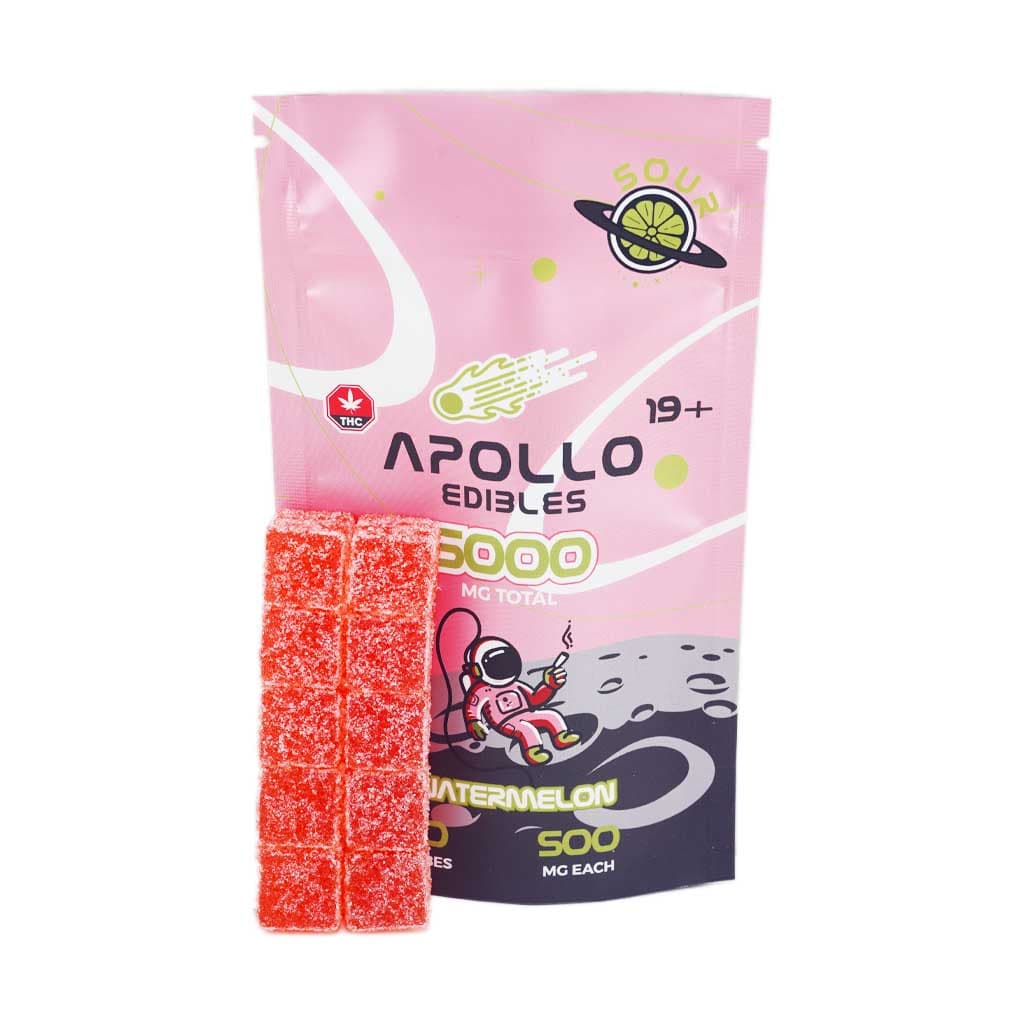 Apollo Edibles – Sour Watermelon Cubes 5000mg THC