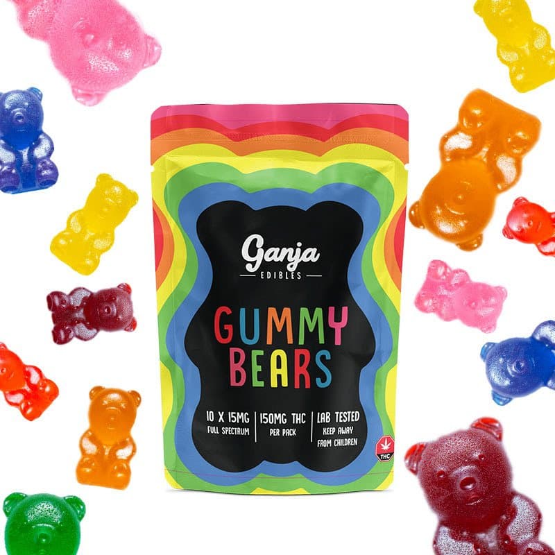 Ganja Edibles – Ganja Bears 150mg THC – Apple