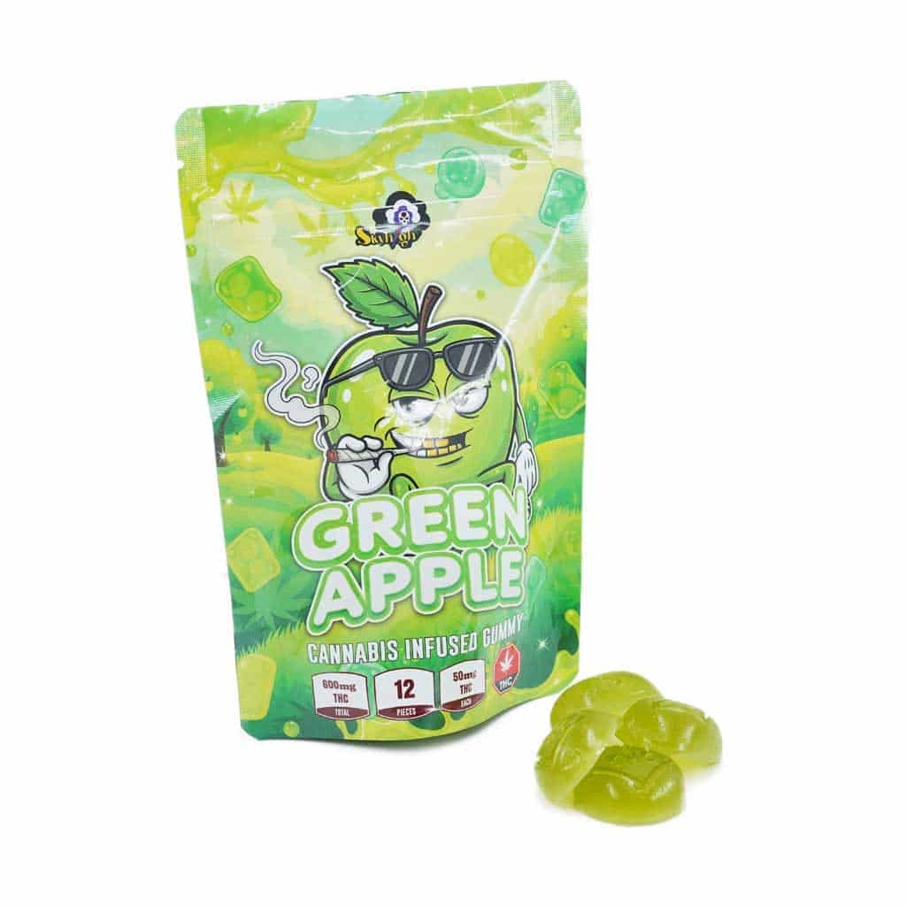 Sky High Edibles – Green Apple Gummy 600mg THC