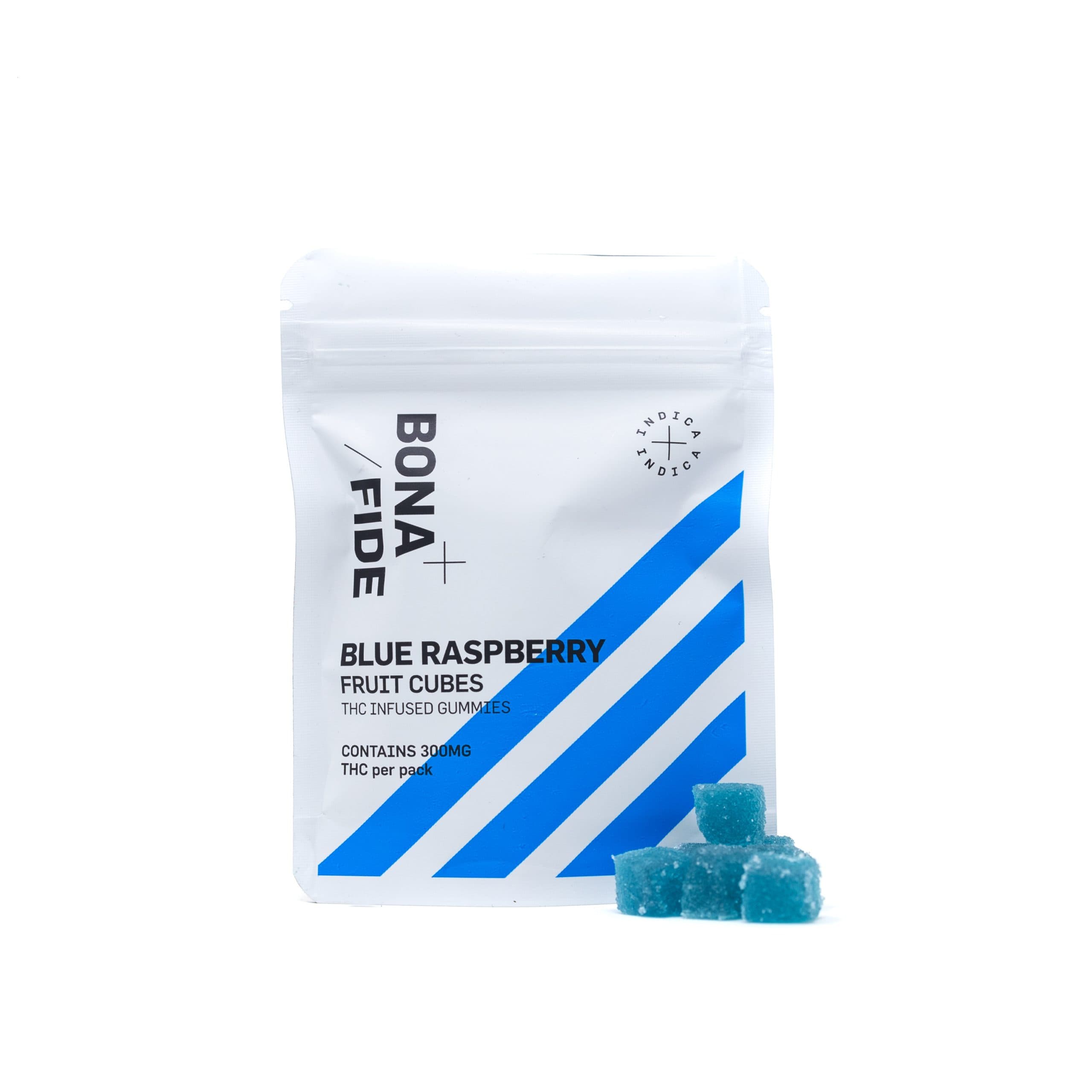 Bonafide – Blue Raspberry Fruit Cubes 300MG THC (INDICA)