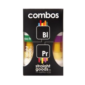 Straight Goods 2 In 1 Combos – Blue Lavender + Peach Ringz (2 x 1 Gram Carts)