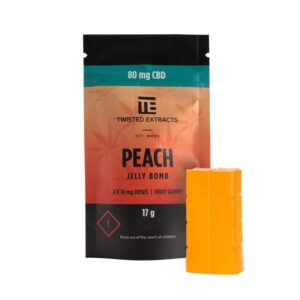 Twisted Extracts Peach CBD Jelly Bomb (80mg CBD)