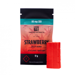 Twisted Extracts Strawberry CBD Jelly Bomb (80mg CBD)