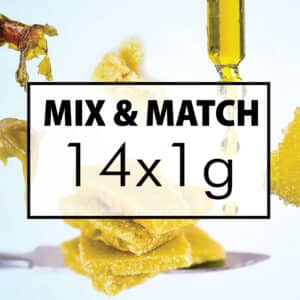 Mix N Match – Budder / Live Resin / Shatter / Crumble / Diamonds / Wax / Caviar: 14x 1G