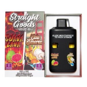 Straight Goods Dual Chamber Vape – Guava Lava + Cali Shmorez (3 Grams + 3 Grams)